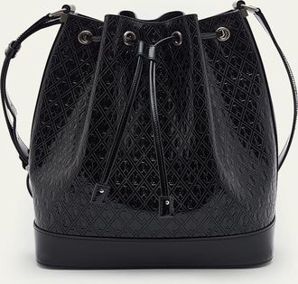 Saint Laurent Le Monogram Spazzolato Leather Bucket Bag