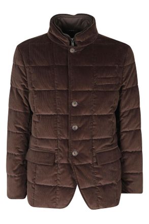 Fay Caff&egrave; Quilted Velvet Down Jacket
