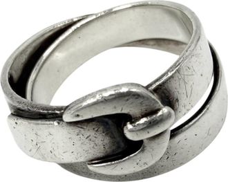 Herm&egrave;s Silver 925 Band Ring (Pre-Owned)