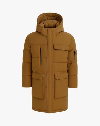 Quartz Co. COMPASS | Hooded Recycled Down Winter Jacket in Camel at Nordstrom, Size Medium