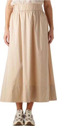 Notre-V Nv-Frigg Maxi Rok - Dames - Midirokken - Beige - XL - Katoen - Rokken