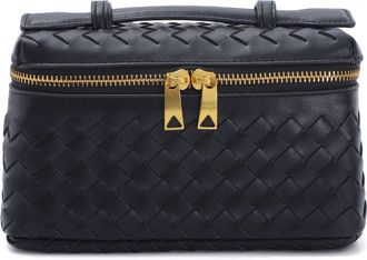 Adornia Black Woven Top Handle Bag
