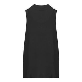 Darkpark Sleeveless Tops, female, Black, Size: XS Cotton Tank Top with Fitted Liner