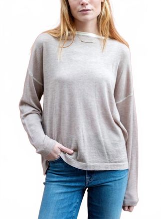 Mersea Delmar Boatneck Sweater In Fawn