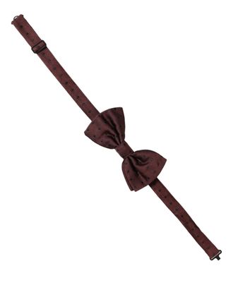 Dolce & Gabbana Polka-Dot Silk Bow Tie - Burgundy