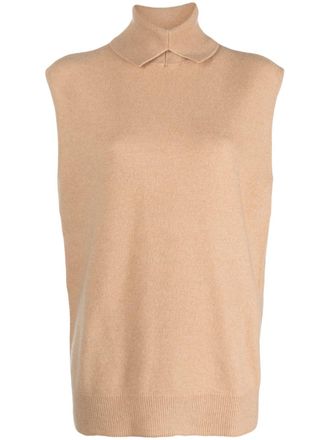 VANISÉ Mouwloze top - Beige
