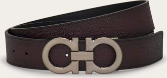 Ferragamo Donna Cintura reversibile e regolabile Gancini Rosso