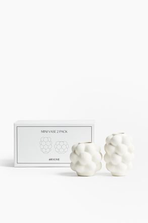 H&M 2er-Pack Mini-Vasen aus Steingut - White