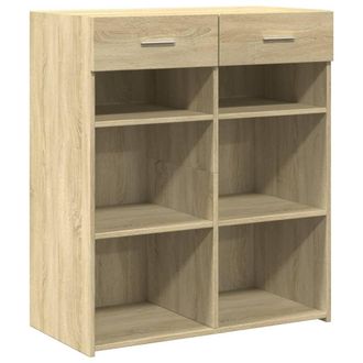 Berkfield Home Sideboard Sonoma Oak 80x42.5x93 cm Engineered Wood in Light Brown