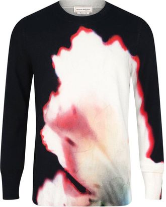 Alexander McQueen Alexander Mcqueen Solarized Flower-Print Pullover Sweater
