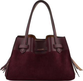 Pourchet Blossom Daim - Dames - Tassen - Rood - Maat: ONE Size Leer