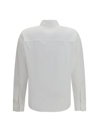 Brunello Cucinelli Womens Stretch Cotton Poplin Shirt Bianco Cotton; Polyamide; Elastane
