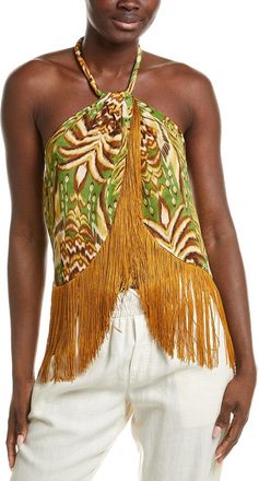 Farm Rio Farm Rio Pineapple Tapestry Overlapped Fringe Top