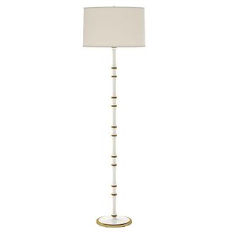Ballard Designs Iris Floor Lamp - White/Brass - Ballard Designs