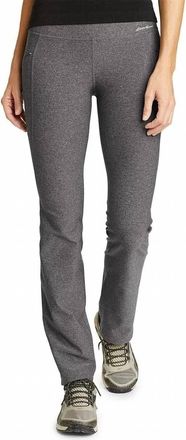 Eddie Bauer Trail Tight High-Rise Straight Leg Pants In Heather Gray