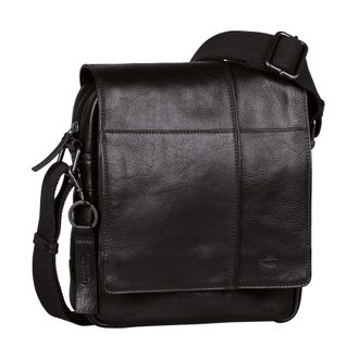 Camel Active Umh&auml;ngetasche CAMEL ACTIVE Pine, Herren, Gr. B/H/T: 22,5cm x 26cm x 7cm, schwarz, Leder, clean, unifarben, Taschen Umh&auml;ngetasche, aus pflanzlich geger