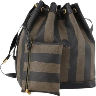 Fendi Pre-owned Bucket Bags, female, Brown, Size: ONE SIZE Pre-owned Vintage Bucket Shoulder Bag