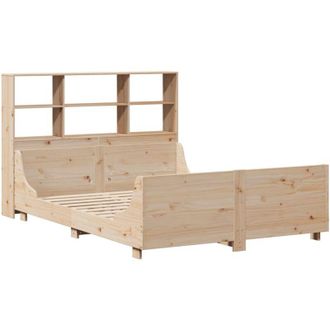 vidaXL Bookcase Bed without Mattress 150x200 cm King Size Solid Wood Vidaxl