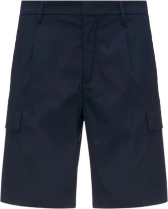 K-Way Serje Twill Tech Shorts - Heren - Korte Broeken - Blauw - S - Katoen - Korte Broeken