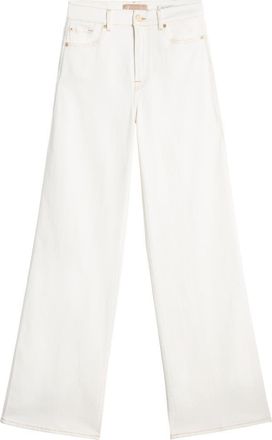 7 For All Mankind Lotta High Waist Wide Leg Jeans in Sugar at Nordstrom, Size 24