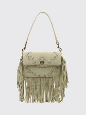 Kurt Geiger Oxford Suede Mini Shoulder Bag with Embroidery and Crystals