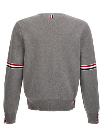 Thom Browne Striped Sleeve Sweater - Grey