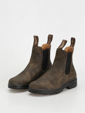 Blundstone 1351 Boots Rustic Brown Leather Elastic Gore Chelsea HTAT710