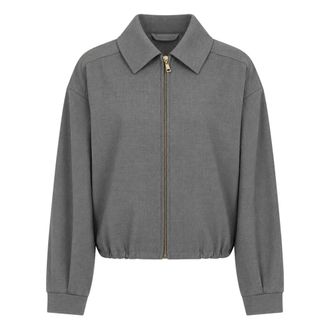 Twinset Giacca Corta a Camicia - - Jackets - Donna - Grigio - S
