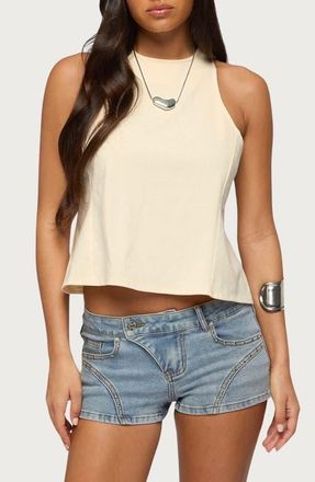 Edikted Nerida Crisscross Backless Top in Cream at Nordstrom, Size X-Small