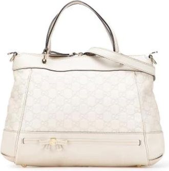 Gucci Pre-owned Handbags, female, White, Size: ONE SIZE Pre-owned Leather gucci-bags