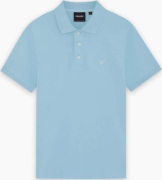 Lyle & Scott Mens Lyle & Scott Superfine Polo Shirt Airy Blue - Size: 42
