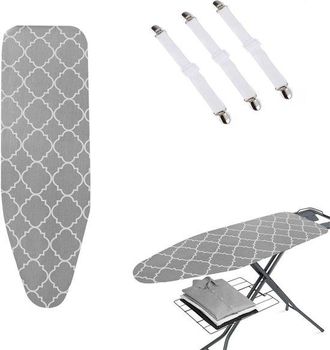 OEM Funda El&aacute;stica De Algod&oacute;n Para Tabla De Planchar, 110 X 34 Cm, Apta Para Planchas De Vapor Y Planchado R&aacute;pido