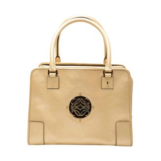Loewe Pre-owned Top Handle Leather Bag - Dames - Vintage Handtas - Geel - ONE Size - Leer - Vintage