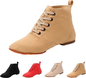 Generic Womens Jazz Shoes Canvas Ballroom Shoes Modern Gymnastics Shoes Dance Boots Ballet Slippers Dance Flat Ballet Shoes Jazz Boots Dance Shoes for Indoor 