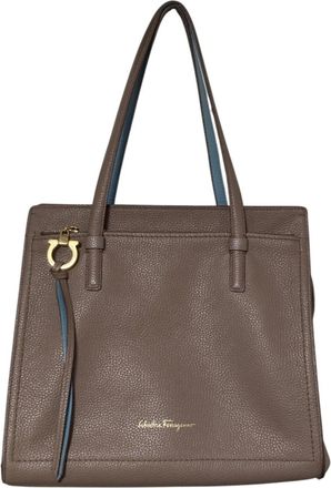 Ferragamo Beige Leather Tote Bag (Pre-Owned)