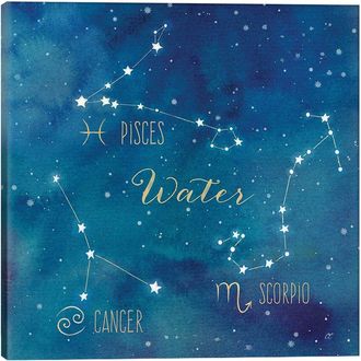 iCanvas Icanvas Star Sign Water By Cynthia Coulter Wall Art