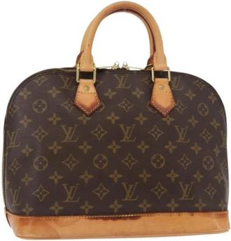 Louis Vuitton Pre-owned Canvas Handtas - Dames - Vintage Handtas - Bruin - ONE Size - Vintage