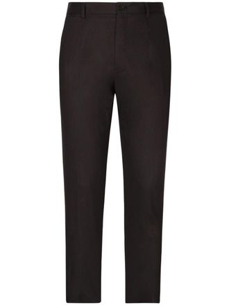 Dolce & Gabbana slim-cut cotton trousers - Blue