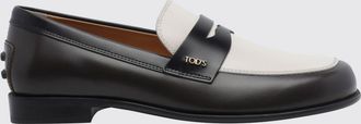 Tod's Mocassini in pelle spazzolata con traversina e logo metallico