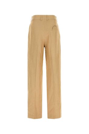 Blaze Womens Camel Linen Blend Renegade Pant Sand Exterior: Viscose Pantaloni Trousers