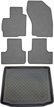 OEM Juego De Alfombrillas De Goma Para Coche Y Alfombrilla Para Maletero Para Citro&euml;n C4 Aircross Suv (5 Puertas) De Mayo De 2012 A Marzo De 2017