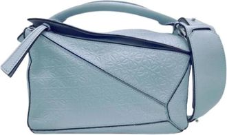 Loewe Pre-owned Puzzle Shoulder bag - Dames - Vintage Handtas - Blauw - ONE Size - Leer - Vintage