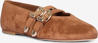 Stuart Weitzman Riemchenballerinas aus Wildleder Maven 5