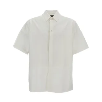 Fendi Short Sleeve Shirts, male, White, Size: 2XL Shirt