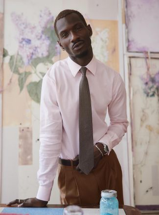 Le 31 Mens Solid basket-weave shirt Standard fit