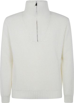 FILIPPO DE LAURENTIIS Halve Rits Lange Mouw Prestatietop - Heren - Coltruien - Wit - 2XL - Truien & Vesten
