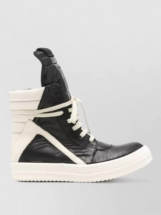 Rick Owens leather geobasket high-top sneakers