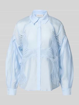 Copenhagen Muse Regular Fit Bluse mit verdeckter Knopfleiste Modell MOLLY in Hellblau, Gr&ouml;&szlig;e XL