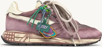 Autry SNEAKERS REELWIND SUPER VINTAGE IN SUEDE E NYLON WINDSOR WINE E BIANCO
