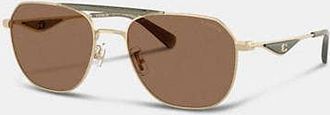 Coach C Hardware Metal Navigator Sunglasses